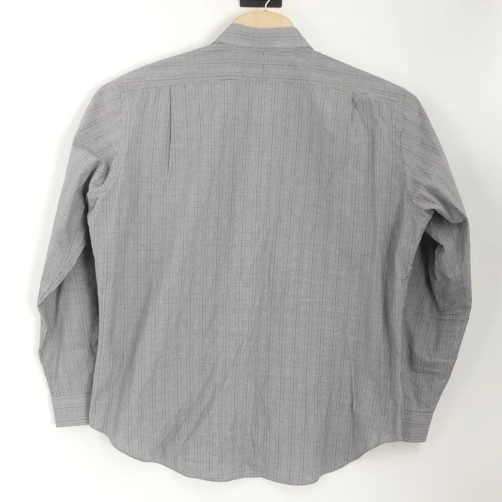 Polo Ralph Lauren Classic Fit Button Up Long Sleeve Shirt Black‎ Purple Check XL